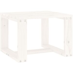 Garden Side Table White 40x38x28.5 cm Solid Wood Pine Vidaxl White