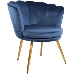 RAYGAR Genesis flora Petal Back Scallop Chair - Navy