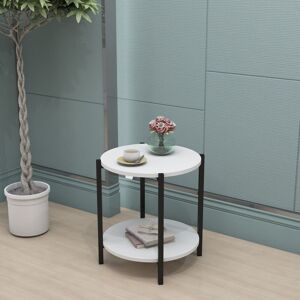 Ssb Furniture - gentle-s-w Side / coffee Table with metal legs.