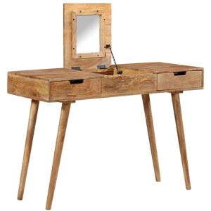 Bloomsburymarket - Grandfield Dressing Table with Mirror by Bloomsbury Market - Brown