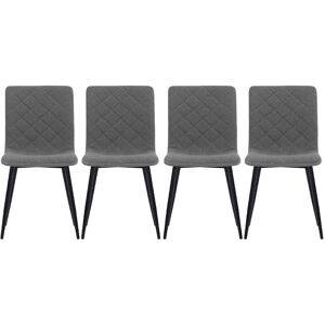 Warmiehomy - Grey Set of 4 Modern Urban Style Armless Dining Chairs