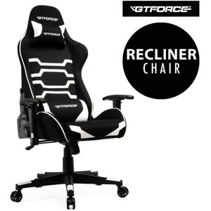 More4homes - gtforce evo ct fabric racing sports office chair in white