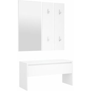 Hallway Furniture Set White Engineered Wood Vidaxl White