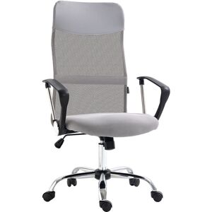 Vinsetto - homcom Executive Office Chair High Back Mesh Back Seat Desk Chairs, Light Grey - Light Grey