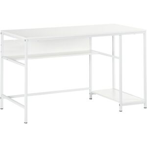 Homcom - Home Office Computer Writing Desk Study Workstation w/ Storage White - White