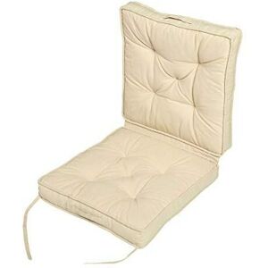 Homescapes - Taupe Beige Cotton Travel Back Support Booster Cushion - Brown