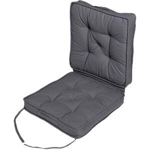 Homescapes - Charcoal Grey Cotton Travel Support Booster Cushion - Grey