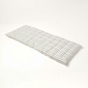 Homescapes - Grey Stripe Bench Cushion 2 Seater