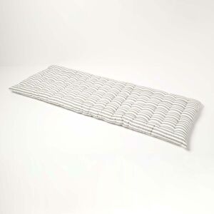 Homescapes - Grey Stripe Bench Cushion 3 Seater