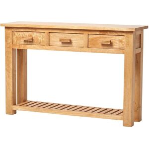 Mangat Large Console Table Oak Shade - Oak - Homescapes