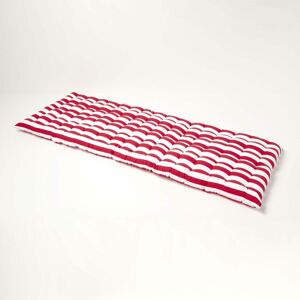 Homescapes - Red Stripe Bench Cushion 3 Seater