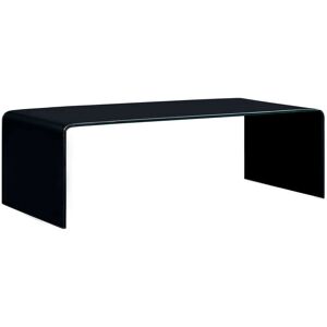 Hommoo Coffee Table Black 98x45x31 cm Tempered Glass