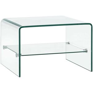 Coffee Table Clear 50x45x33 cm Tempered Glass VD25044 - Hommoo