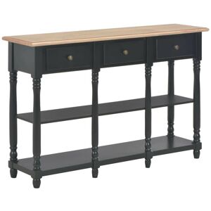 Console Table Black 120x30x76 cm mdf VD22171 - Hommoo