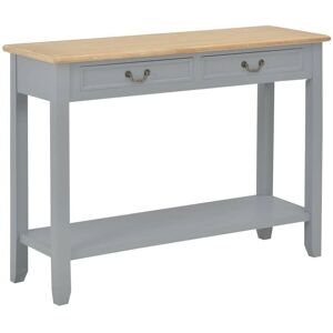 Console Table Grey 110x35x80 cm Wood VD14696 - Hommoo