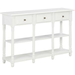 Console Table White 120x30x76 cm mdf VD22168 - Hommoo