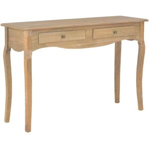 Console Table with 2 Drawers 120x35x76 cm Solid Pine Wood VD22173 - Hommoo