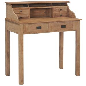Desk 90x50x100 cm Solid Teak Wood - Hommoo