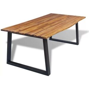 Dining Table Solid Acacia Wood 200x90 cm VD11635 - Hommoo