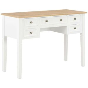 Hommoo Writing Desk White 109.5x45x77.5 cm Wood VD22222