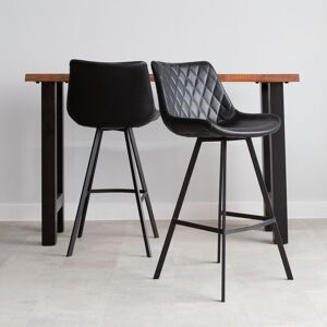 FURNWISE Industrial Bar Stool Bowie Black - Black