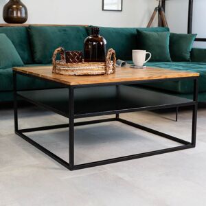 FURNWISE Industrial Coffee Table Rafael 90x90 cm - Brown