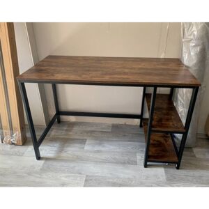 UNIQUEHOMEFURNITURE Industrial Computer Desk Rustic Metal Furniture Vintage Compact Office Study Leg