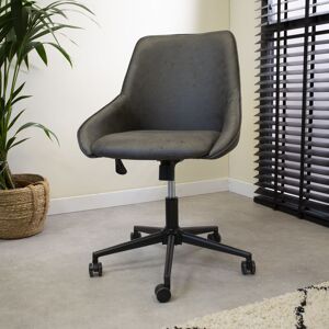 Furnwise - Industrial Rotatable Office Chair Lennox Antracite - Anthracite