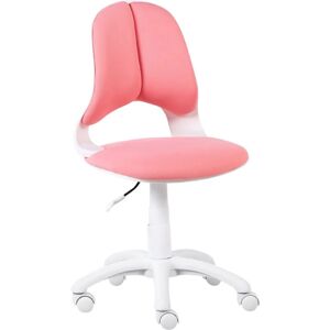 Beliani - Kids Desk Chair Sivel Adjustable Height Armless Office Chair Pink Marguerite - Pink