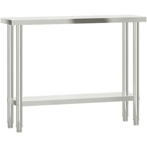 Vidaxl - Kitchen Work Table 110x30x85 cm Stainless Steel