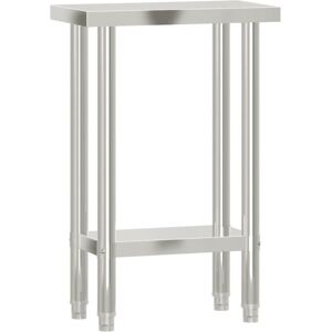 Vidaxl - Kitchen Work Table 55x30x85 cm Stainless Steel