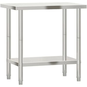 Vidaxl - Kitchen Work Table 82.5x55x85 cm Stainless Steel