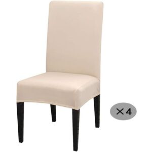 LANGRAY Modern Elastic 4 Piece Chair Cover - Nested Protective Cover Apply to Family Wedding Banquet Party, Soft and Smooth Elastic Chair Cover (General Size