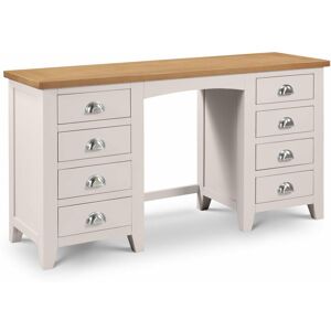 NETFURNITURE Lipman Twin Pedestal Dressing Table - Grey