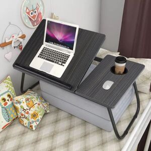 LIVINGANDHOME Black Adjustable Laptop Bed Desk