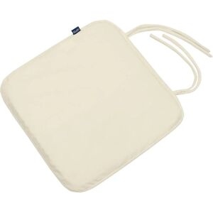 Chair Seat Pad with Secure Ties for Living Room, Soft Velvet Seat Cushion for Indoor, Non-Slip Chair Padding - Cream - Loft 25