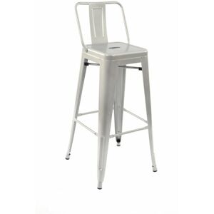 NETFURNITURE Lyone High Stool With Back Grey ral 7001