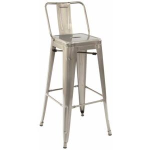 NETFURNITURE Lyone High Stool With Back Gunmetal