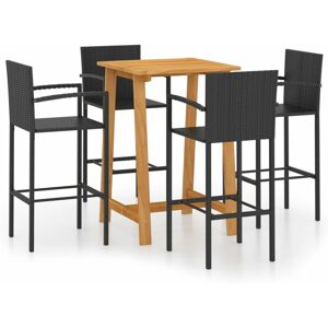 Berkfield Home - Mayfair 5 Piece Garden Bar Set Black