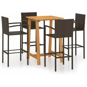 Berkfield Home - Mayfair 5 Piece Garden Bar Set Brown