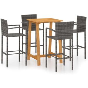 Berkfield Home - Mayfair 5 Piece Garden Bar Set Grey