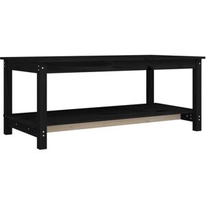 BERKFIELD HOME Mayfair Coffee Table Black 110x55x45 cm Solid Wood Pine