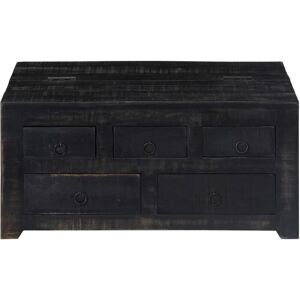 BERKFIELD HOME Mayfair Coffee Table Black 65x65x30 cm Solid Mango Wood