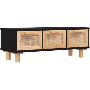 BERKFIELD HOME Mayfair Coffee Table Black 80x40x30 cm Engineered Wood&Solid Wood Pine