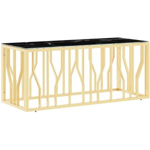 BERKFIELD HOME Mayfair Coffee Table Gold 110x45x45 cm Stainless Steel and Glass