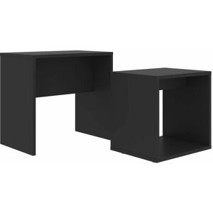 Berkfield Home - Mayfair Coffee Table Set Black 48x30x45 cm Engineered Wood