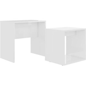 Berkfield Home - Mayfair Coffee Table Set High Gloss White 48x30x45 cm Engineered Wood