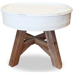 BERKFIELD HOME Mayfair Coffee Table Solid Reclaimed Wood 60x45 cm White