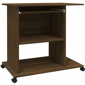 BERKFIELD HOME Mayfair Computer Desk Brown Oak 80x50x75 cm Engineered Wood