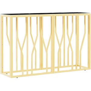 BERKFIELD HOME Mayfair Console Table Gold 110x30x70 cm Stainless Steel and Glass